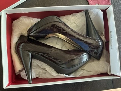 Style And Co. Celine Brown Bittersweet Peep Toe High Heel Pumps 6 M Foto 1 de 4