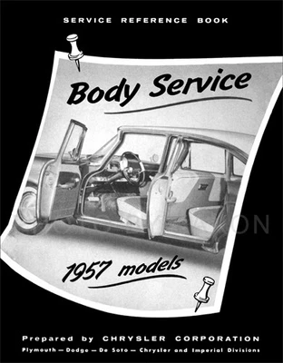 1957 Windows Y Sellos Cuerpo Servicio Manual Dodge Plymouth Chrysler Desoto - Imagen 1 de 4