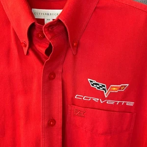 Cutter & Buck Corvette National Museum Button Down French Cuff Long Sleeve Shirt - Picture 1 of 18