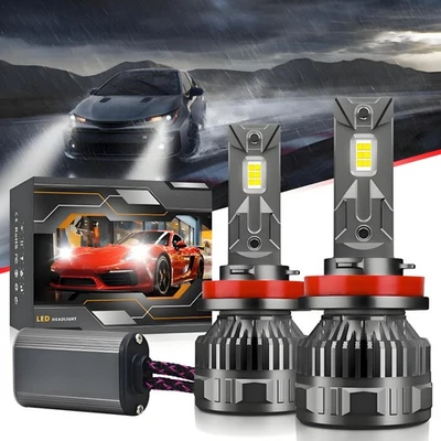 H11 LED Headlight Super Bright Bulbs Kit 6500K White 60000LM High/Low Beam Pair - Image 1 of 4