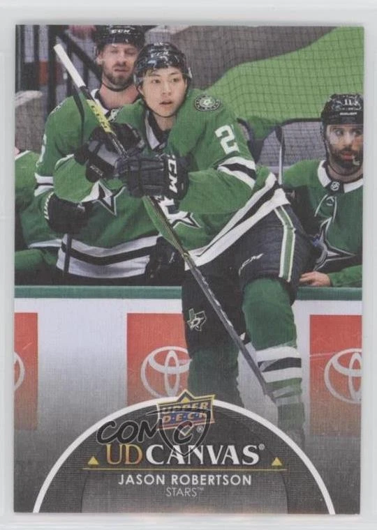 2021-22 Upper Deck Series 2 UD Canvas Black Jason Robertson #C147 - Image 1 of 2