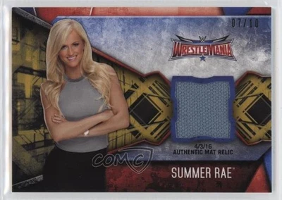 2017 Topps WWE Women's Division Mat Relics Gold /10 Summer Rae #MR-SUM - Image 1 of 2