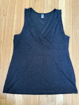 Beyond Yoga Women's Gray Maternity nursing   cross front Tank Top Size L beyond - Image 1 of 4