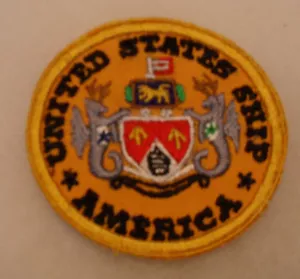 1960'S CONSTRUCTION NAM WAR CARRIER UNITED STATES SHIP AMERICA EMB ON TWILL CE - Picture 1 of 2