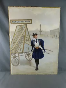RARA Cromolitografia firmata Jean Béraud di "Figaro illustré", Natale 1895 - Foto 1 di 9