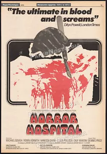 OSPEDALE DELL'ORRORE__Orig. 1973 Trade AD promo / poster__Michael Gough_Robin Chiedi con - Foto 1 di 1