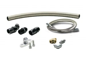 Treadstone 48" 4AN Garrett Borg Warner Turbo Oil Supply & Drain Kit 48OPRO4ANGAR - Foto 1 di 1