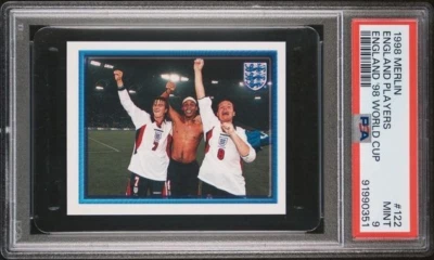 1998 Merlin’s Official England Team ‘98 World Cup 122 David Beckham PSA 9 POP 1 - Image 1 of 2