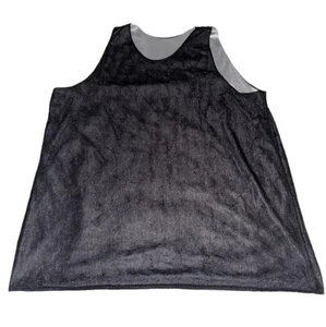 Mens Large Sleeveless Black & White Reversible Basketball Tank Jersey - Picture 1 of 7