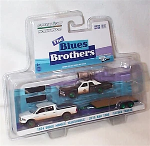 Greenlight 1-64 The Blues Brothers Hitch and tow set Green Wheels & Base - Picture 1 of 2