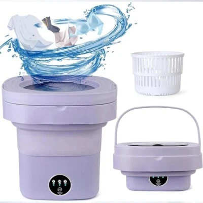 Portable Washing Machine Mini Washer Foldable Washer and Spin Dryer Small Travel - Image 1 of 4