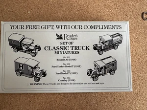 Reader's Digest 4er Set Druckguss Metall klassische LKW Miniaturen... verpackt. - Bild 1 von 7