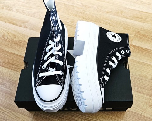 Scarpe da ginnastica nuove con etichette Converse Chuck Taylor All Star tacco con lacci misura UK 5 EUR 37 5