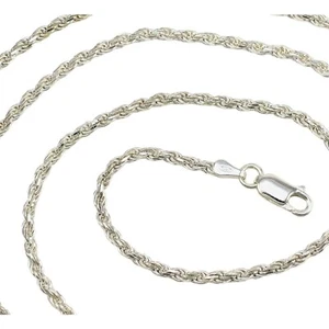 Nuevo Collar de Eslabón de Cadena Torcida de Plata Esterlina Sólida 30" 2,5 mm - Imagen 1 de 4