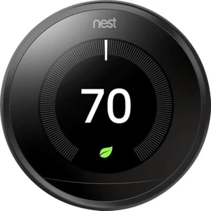 Nest T3016US 3rd Generation Learning Black Programmable Smart Home Thermostat - Picture 1 of 1