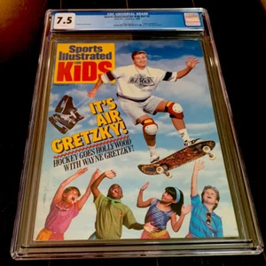 WAYNE GRETZKY RARE COVER 1989 SI FOR KIDS Michael Jordan Card Magazine CGC 7.5 - Picture 1 of 3