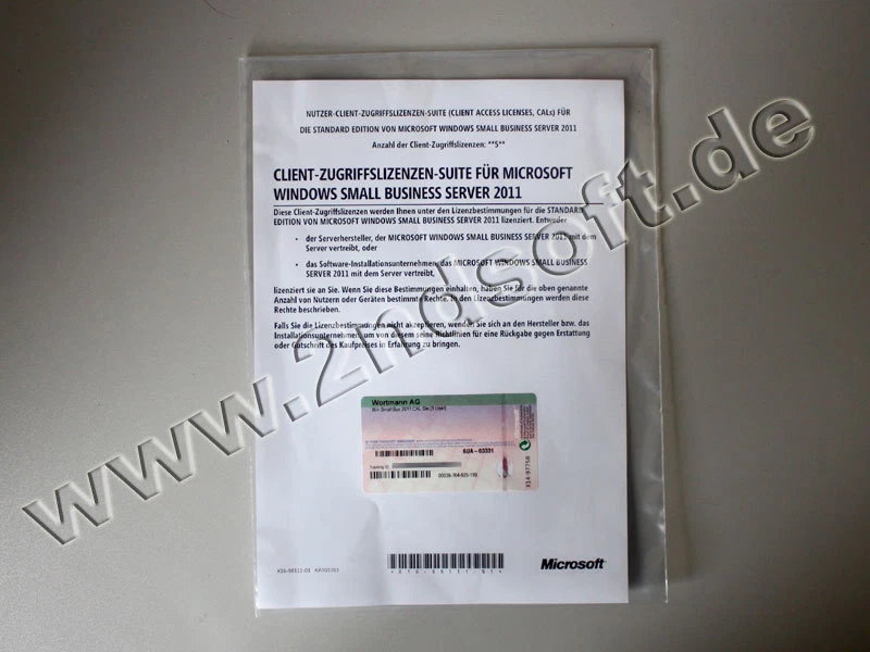5 Zugriffslizenzen (Benutzer) für Windows Small Business Server 2011 Standard - Bild 1 von 1
