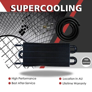 Universal 4 ROW Transmission Oil Cooler Radiator Converter Manual to Automatic - Picture 1 of 10