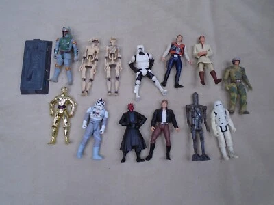 Vintage 90s Star Wars Kenner Collection Lot of 14 Figures Boba Fett Darth Maul - Image 1 of 4