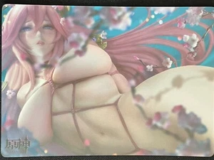 🔥 Yae Miko Genshin Impact Goddess Story Anime Waifu CUSTOM 3D Card - Picture 1 of 4