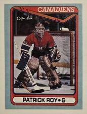 1990-91 Patrick Roy Canadiens #E OPC O-Pee-Chee BOX Bottom Panel Card *READ*
