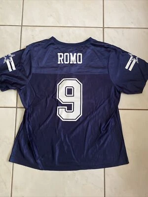 NFL Dallas Cowboys Mujer Tony Romo #9 Azul Marino Camiseta Nueva con Etiquetas Talla L Foto 1 de 4