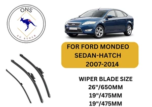 WIPER BLADES FOR FORD Mondeo 2007-2014 (MA MB) SEDAN/HATCH/LIFTBACK - Picture 1 of 4