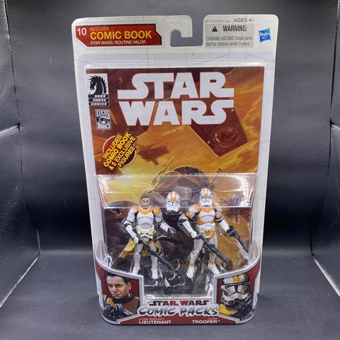 Star Wars Routine Valor Clone Trooper Lieutenant & Clone Trooper Comic Pack RARE Cover