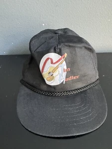 VTG TIM HADLER Music Cap Hat - Black With Cord Snapback Adjustable One Size - Picture 1 of 4