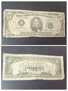 1985 $5 Five Dollar Bill - Picture 1 of 15