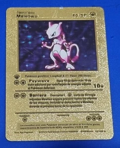 Carta Tarjeta Pokemon Español Mewtwo 10/102 Color Oro Dorado 60SP - Bild 1 von 2