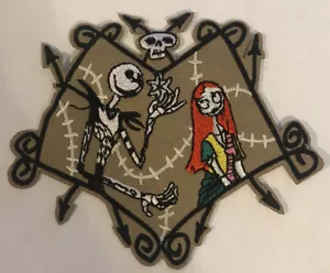 Nightmare Before Christmas Jack & Sally Embroidered Patch NEW - Picture 1 of 2