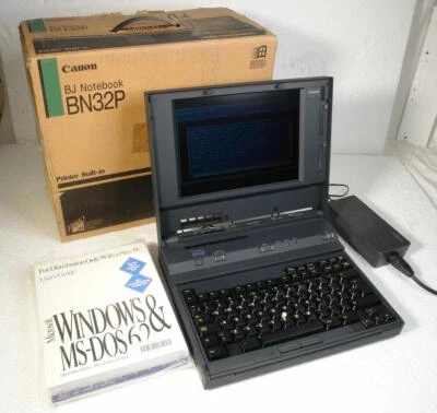 Vintage Canon BN32P 486 Laptop Notebook PC Computer with Built-in Printer -Boxed - Image 1 of 4