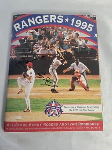 Texas Rangers 1995 All-Stars Autographed Souvenir Program Vol 24 No 4 - Picture 1 of 3
