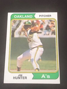 1974 Topps Jim Hunter #7 Oakland Athletics EX-MT Catfish