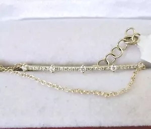 Massives 14K Gelbgold natürlicher Diamant Kettenarmband - Bild 1 von 24