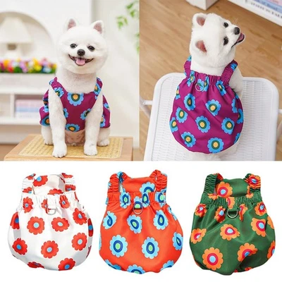 Cat Dog Apparel Dog Sleeveless Vest Sunflower Printed Pet Dog Sundresssoft & - Image 1 of 4