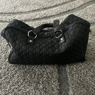 Bolso de Lona Treinta One Tote Viaje Noche Fin de Semana Gimnasio Negro Acolchado Foto 1 de 4