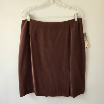 Falda Jones New York Mujer 14 Marrón Chocolate Clásica Forrada Recta Officecore Foto 1 de 4