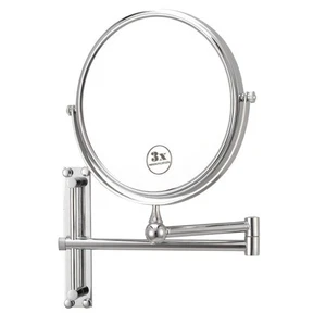 Nameeks AR7708-3x Chrome Glimmer Wall Mounted Framed Makeup Mirror - Picture 1 of 1