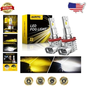 H11 Switchback LED Fog Light Bulbs - 6500K White & 3000K Yellow - Pack of 2 - Picture 1 of 9