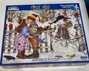 Puzzle White Mountain 'First Kiss' 1000 Piezas Piezas Piezas Más Grandes Hecho en EE. UU. - Imagen 1 de 4