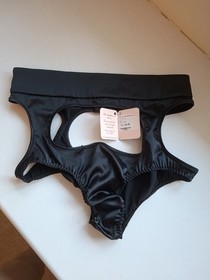 AGENT PROVOCATEUR VINTAGE RARE BLACK SHANDY OPEN BRIEF SIZE AP3 MEDIUM UK10 BNWT