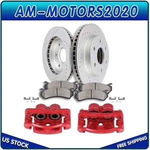 Front Brake Calipers Rotors & Ceramic Pads Set For 2000-2006 GMC Yukon XL 1500 - Picture 1 of 7
