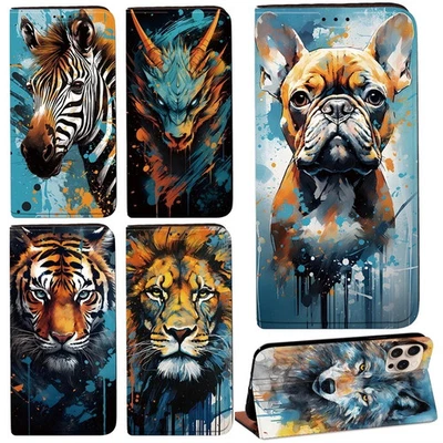 Custodia portafoglio pelle PU adatta per Apple iPhone 6 7 8 11 12 13 14 15 16/ XR/SE 2/3 - Immagine 1 di 4