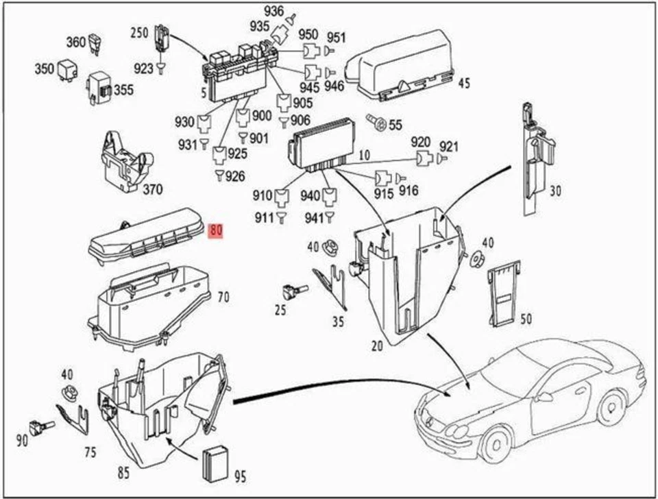 Tapa Original MERCEDES R230 SL R230 2305400182 Foto 1 de 1