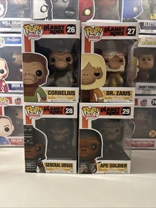 Funko POP! Planet Of The Apes Set: 26 Cornelius, 27 Zaius, 28 Ursus, 29 Soldier - Imagen 1 de 16
