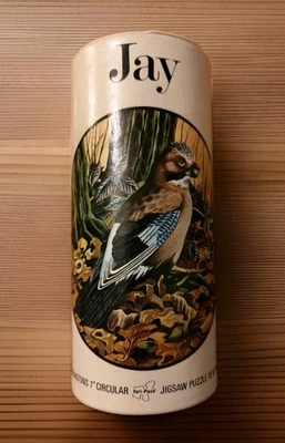 Waddingtons Jigsaw Puzzle Jay Bird 7" Circular 61 Pieces Vintage RSPB Complete - Image 1 of 4
