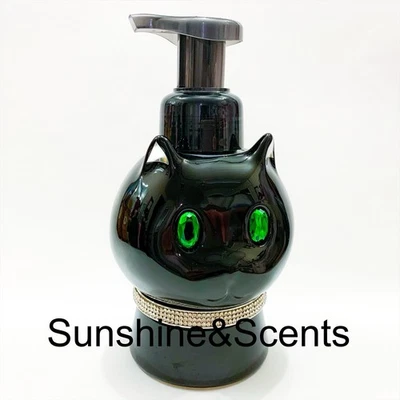 1x Dispensador de jabón de manos espumoso Bath & Body Works BLACK CAT Halloween NUEVO Foto 1 de 4