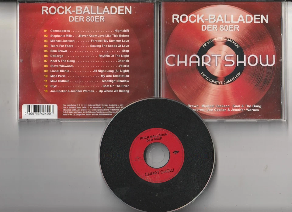 DIE ULTIMATIVE CHARTSHOW "Rock-Balladen der 80er" CD- - Bild 1 von 1